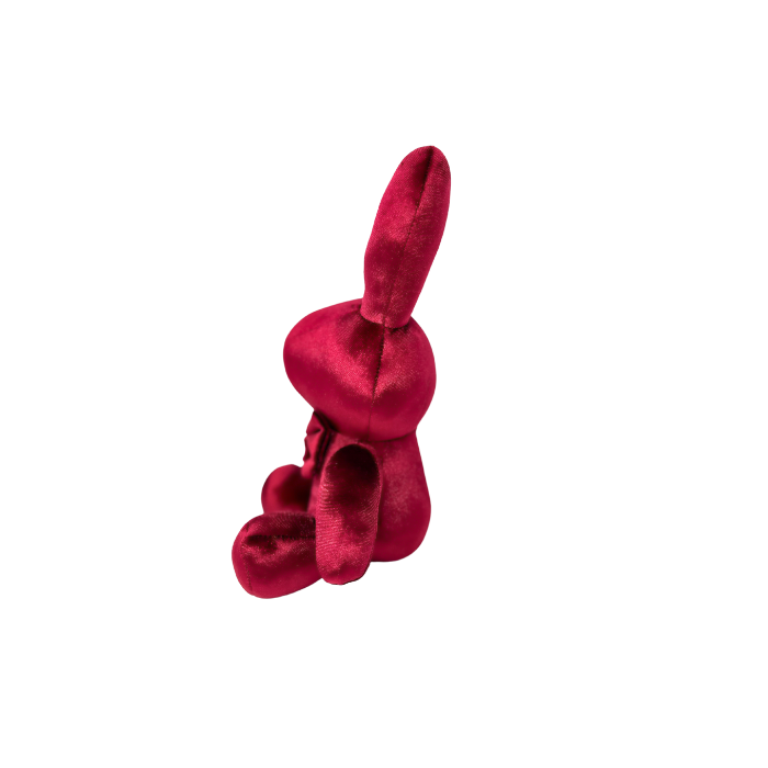 Velvet Plush Bunny in Red